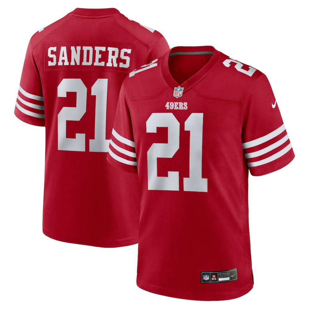 NFL Deion Sanders San Francisco 49ers Team Retired Player Game Jersey - Scarlet