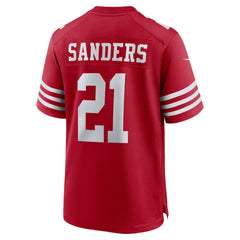 NFL Deion Sanders San Francisco 49ers Team Retired Player Game Jersey - Scarlet