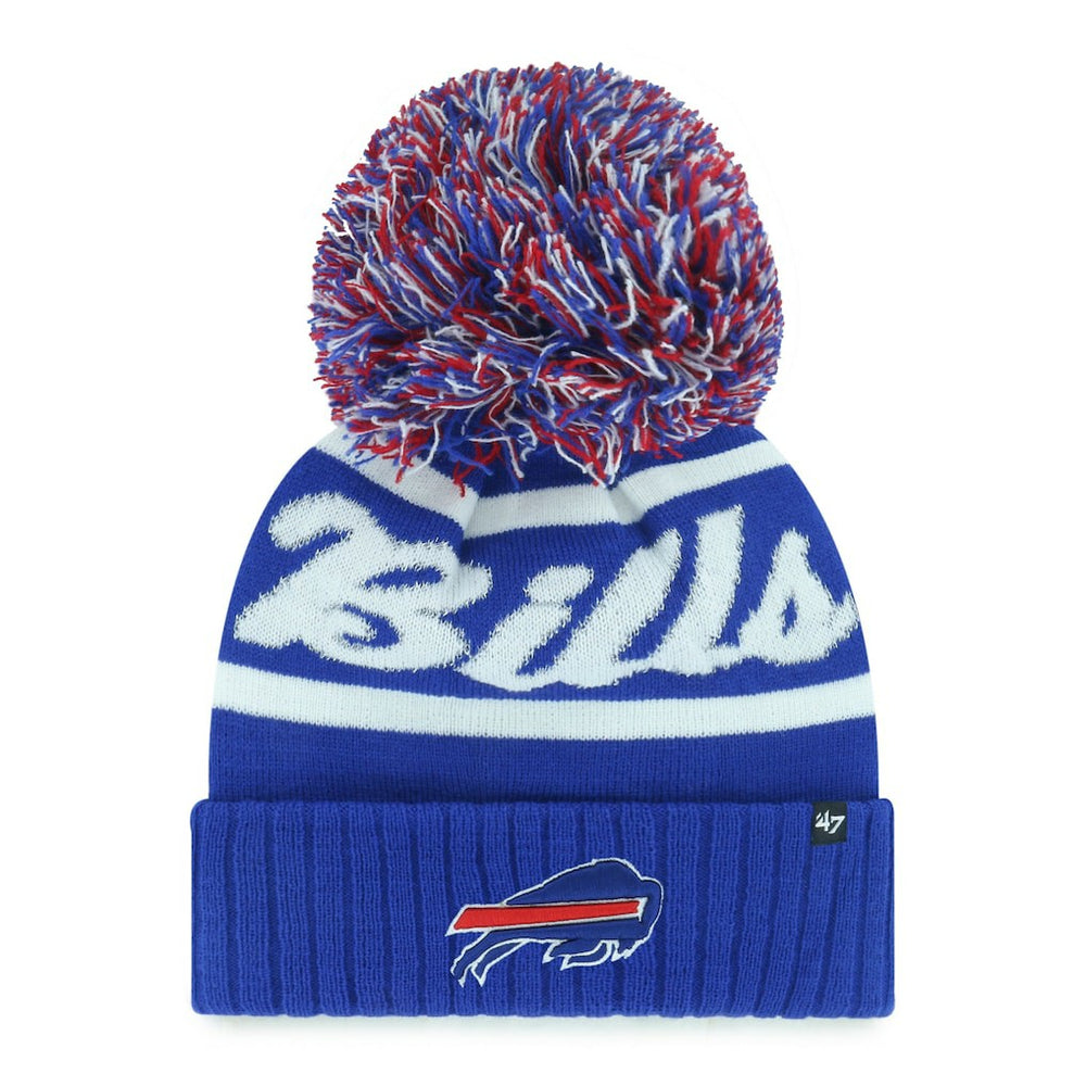 Buffalo Bills '47 Women's Spirited Cuffed Knit Hat with Pom Royal