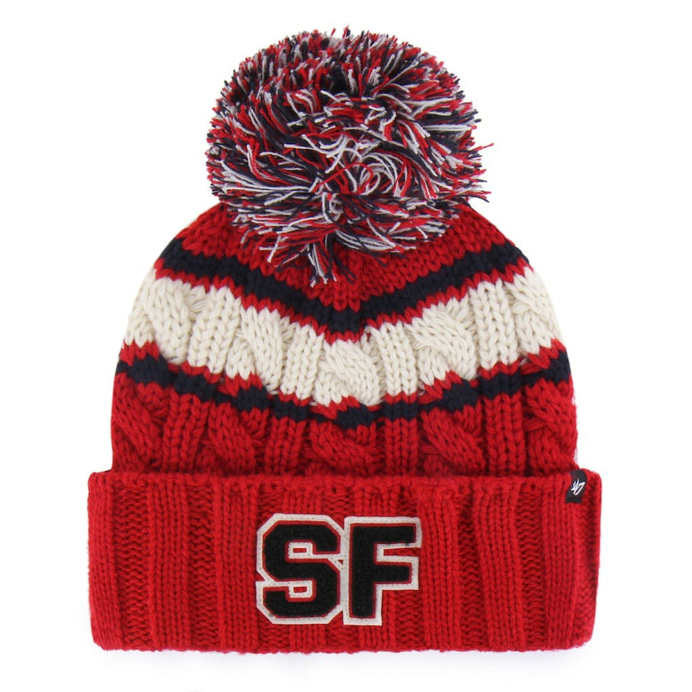 San Francisco 49ers '47 Women's Emma Cuffed Knit Hat with Pom Scarlet