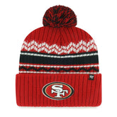 San Francisco 49ers '47 Youth Polar Vortex Cuffed Knit Hat with Pom Scarlet