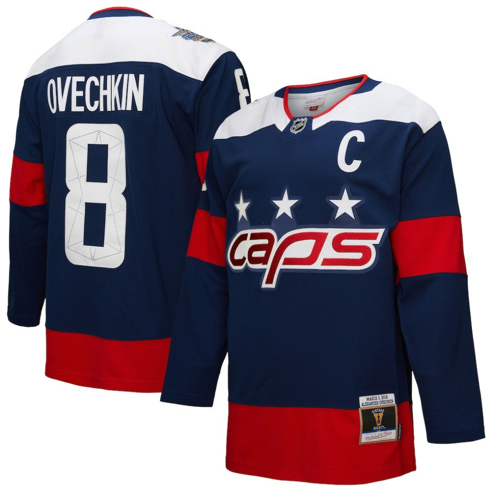 NHL Alexander Ovechkin Washington Capitals Mitchell & Ness Power Play Jersey - Navy