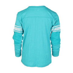 Miami Dolphins Wes & Willy Youth Football Long Sleeve T-Shirt Aqua
