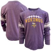 Minnesota Vikings Wes & Willy Youth Football Long Sleeve T-Shirt Heather Purple