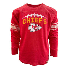Kansas City Chiefs Wes & Willy Youth Football Long Sleeve T-Shirt Red
