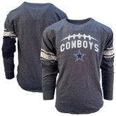 Dallas Cowboys Wes & Willy Youth Football Long Sleeve T-Shirt Navy