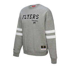 NHL Philadelphia Flyers Mitchell & Ness Women's Logo Lightweight Pullover Sweatshirt - Heather Gray