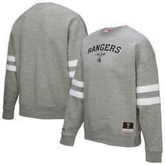 NHL New York Rangers Mitchell & Ness Women's Logo Lightweight Pullover Sweatshirt - Heather Gray