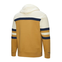 NHL Columbus Blue Jackets Mitchell & Ness Head Coach Pullover Hoodie - Gold/Cream