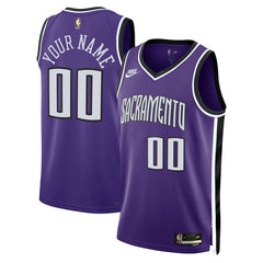 NBA Sacramento Kings Unisex Adult Swingman Custom Jersey - Classic Edition - Purple