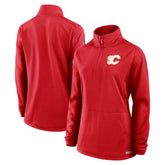 NHL Calgary Flames Fanatics Women's Authentic Pro Rink Quarter-Zip Pullover - Red