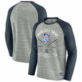 Minnesota Twins Darius Rucker Collection by Fanatics Raw Edge Raglan Long Sleeve Baseball T-Shirt - Heather Gray T-shirts