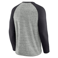 Pittsburgh Pirates Darius Rucker Collection by Fanatics Raw Edge Raglan Long Sleeve Baseball T-Shirt - Heather Gray T-shirts