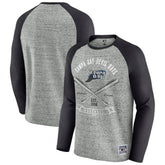 Tampa Bay Rays Darius Rucker Collection by Fanatics Raw Edge Raglan Long Sleeve Baseball T-Shirt - Heather Gray T-shirts