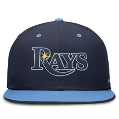 Tampa Bay Rays Nike True Primetime Two-Tone Performance Fitted Hat - Navy/Light Blue Hats