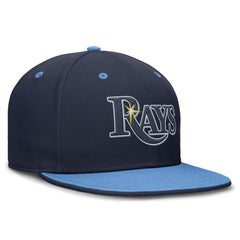 Tampa Bay Rays Nike True Primetime Two-Tone Performance Fitted Hat - Navy/Light Blue Hats