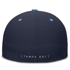 Tampa Bay Rays Nike True Primetime Two-Tone Performance Fitted Hat - Navy/Light Blue Hats