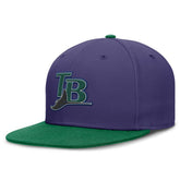 Tampa Bay Rays Nike True Primetime Two-Tone Performance Fitted Hat - Purple/Green Hats