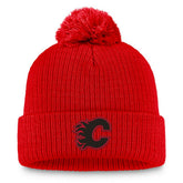 NHL Calgary Flames Fanatics Women's Cuffed Knit Hat with Pom - Red