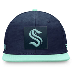 NHL Seattle Kraken Fanatics Authentic Pro Rink Snapback Hat - Deep Sea Blue/Light Blue