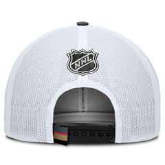 NHL Vegas Golden Knights Fanatics Authentic Pro Rink Adjustable Trucker Hat - Black/White