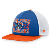 NHL New York Islanders Fanatics Heritage Foam Front Adjustable Trucker Hat - Royal