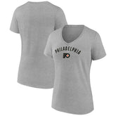 NHL Philadelphia Flyers Fanatics Women's V-Neck T-Shirt - Gray
