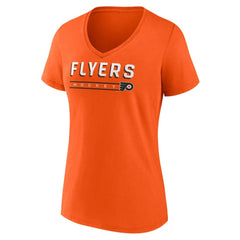 NHL Philadelphia Flyers Fanatics Women's V-Neck T-Shirt - Orange
