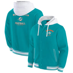 Miami Dolphins Darius Rucker Collection Full-Snap Hoodie Jacket Aqua