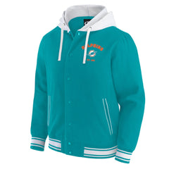 Miami Dolphins Darius Rucker Collection Full-Snap Hoodie Jacket Aqua
