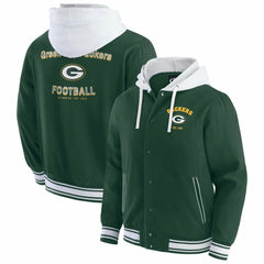 Green Bay Packers Darius Rucker Collection Full-Snap Hoodie Jacket Green