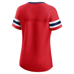 NHL Washington Capitals Fanatics Women's Iconic Athena Lace-Up T-Shirt - Red