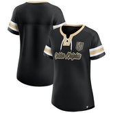 NHL Vegas Golden Knights Fanatics Women's Iconic Athena Lace-Up T-Shirt - Black