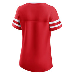 NHL Detroit Red Wings Fanatics Women's Iconic Athena Lace-Up T-Shirt - Red