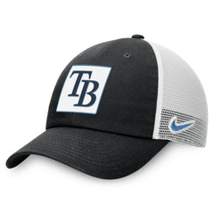 Tampa Bay Rays Nike Rise Adjustable Trucker Hat - Black Hats