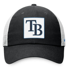 Tampa Bay Rays Nike Rise Adjustable Trucker Hat - Black Hats
