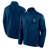 NHL Seattle Kraken Fanatics Authentic Pro Rink Quarter-Zip Top - Deep Sea Blue