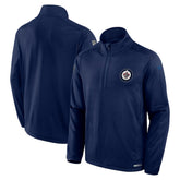 NHL Winnipeg Jets Fanatics Authentic Pro Rink Quarter-Zip Top - Navy