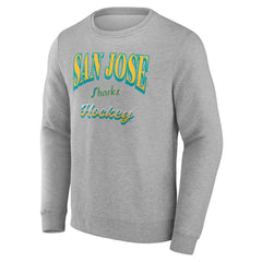 NHL San Jose Sharks Fanatics Light the Candle Fleece Pullover Sweatshirt - Gray