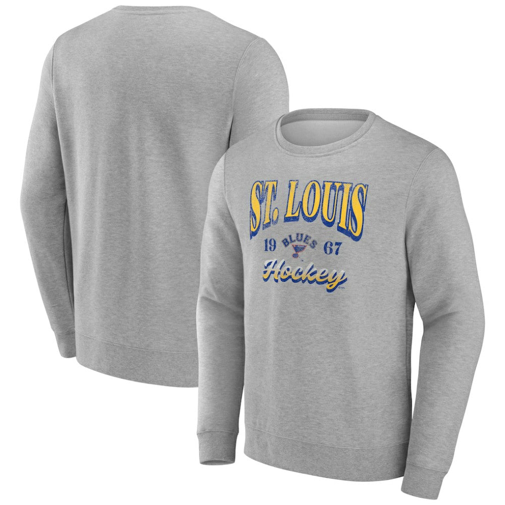 NHL Fanatics St. Louis Blues Gray Nimbus Fleece Pullover Sweatshirt