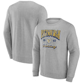 NHL Fanatics Pittsburgh Penguins Gray Nimbus Fleece Pullover Sweatshirt