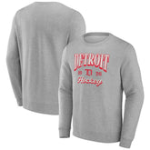 NHL Fanatics Detroit Red Wings Gray Nimbus Fleece Pullover Sweatshirt