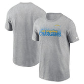 Los Angeles Chargers Local Essential T-Shirt Heather Gray