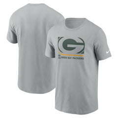 Green Bay Packers Lockup Essential T-Shirt Gray