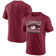 Arizona Cardinals Extreme Tackle Tri-Blend T-Shirt Heather Cardinal