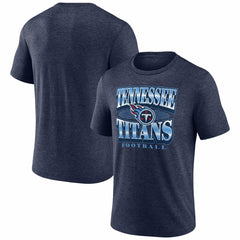 Tennessee Titans Extreme Tackle Tri-Blend T-Shirt Heather Navy