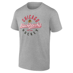 NHL Chicago Blackhawks Fanatics Emblem T-Shirt - Gray