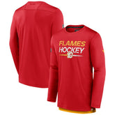 NHL Calgary Flames Fanatics Authentic Pro Tech Long Sleeve T-Shirt - Red