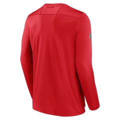 NHL Calgary Flames Fanatics Authentic Pro Tech Long Sleeve T-Shirt - Red