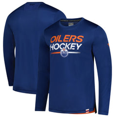 NHL Edmonton Oilers Fanatics Authentic Pro Tech Long Sleeve T-Shirt - Royal